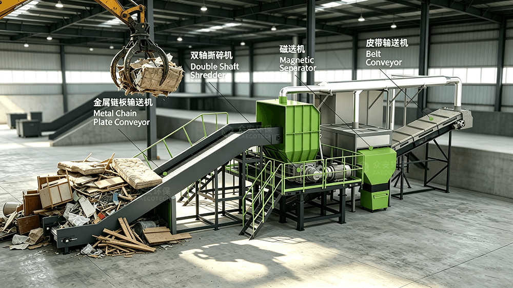 凌晨4點，眾安環保這批大件垃圾破碎設備發往新疆克拉瑪依市垃圾轉運站